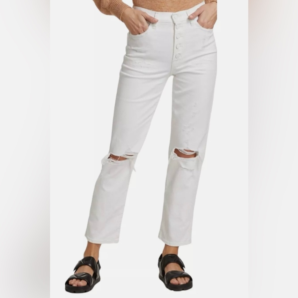 7 For All Mankind HW Cropped Straight Ankle Jeans Size 29 (NWT) Retail $218
